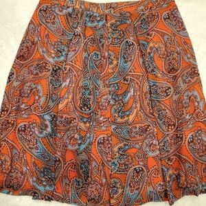 The Limited Paisley A-line Skirt